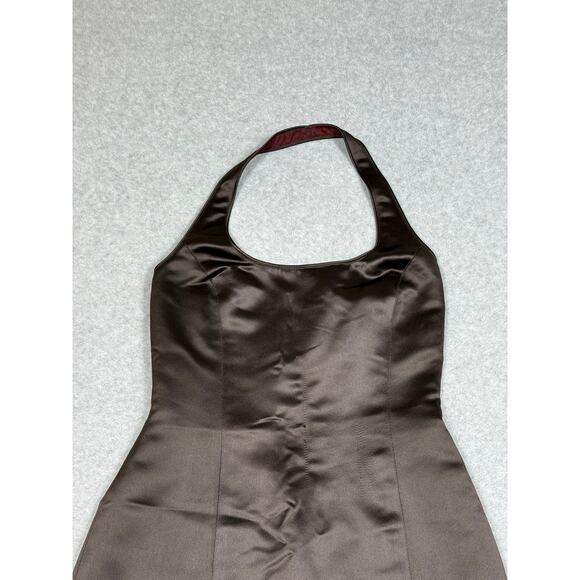 Vintage Geronimo by Stephen Digeronimo Womens Size 4 Brown Halter Mini Dress - Picture 13 of 15
